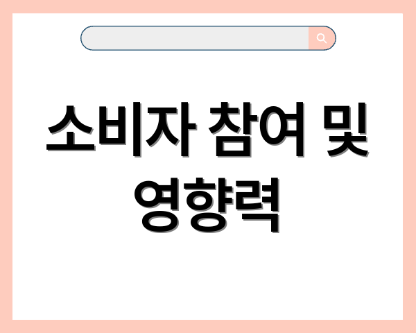 소비자 참여 및 영향력