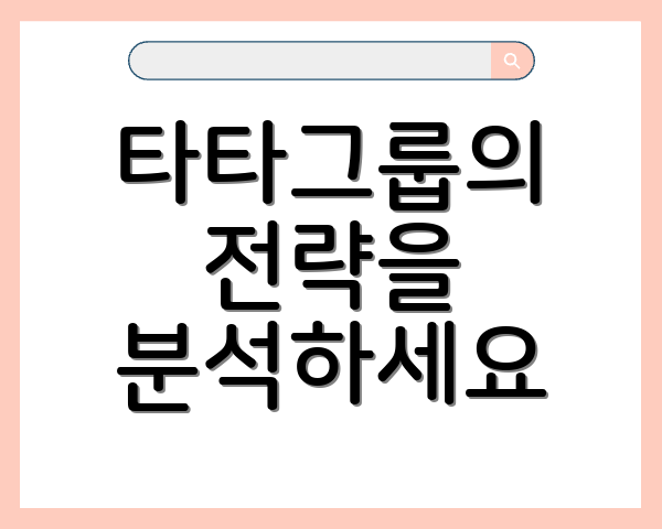 타타그룹의 전략을 분석하세요