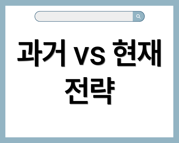 과거 vs 현재 전략