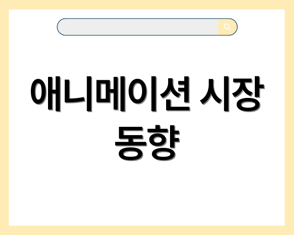 애니메이션 시장 동향