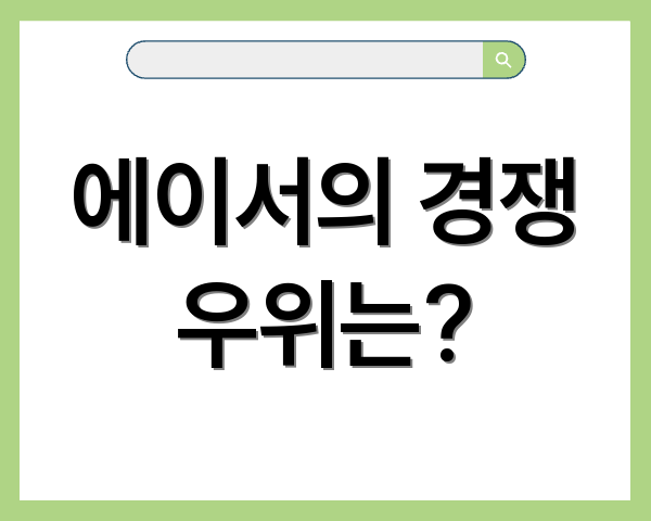에이서의 경쟁 우위는?