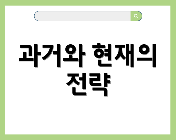 과거와 현재의 전략
